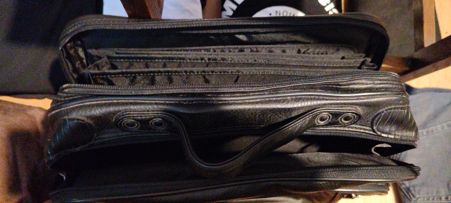 Black Leather Briefcase Bag - photo 5