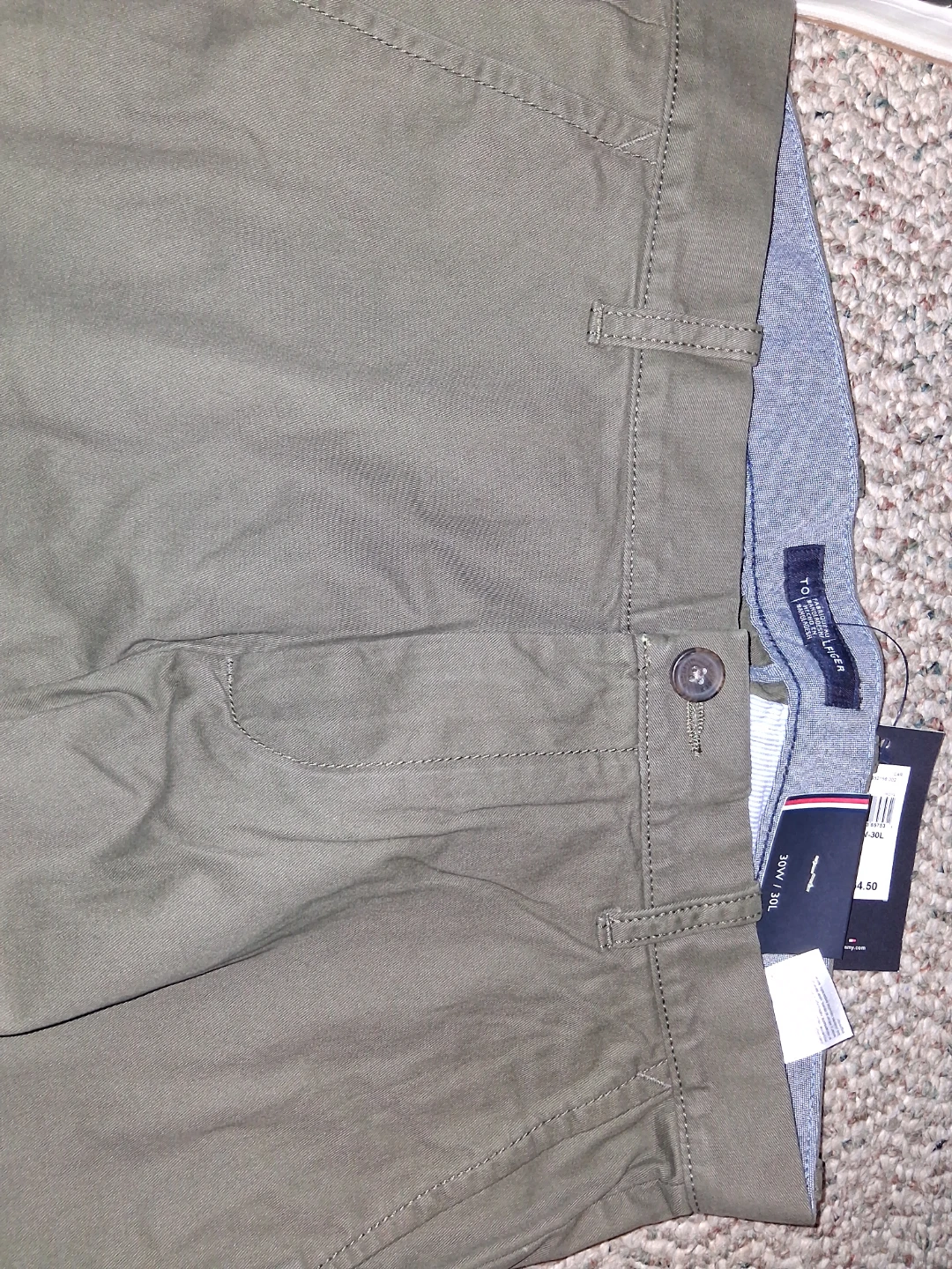 Tommy Hilfiger 30W 30L Olive Green Chinos - photo 2
