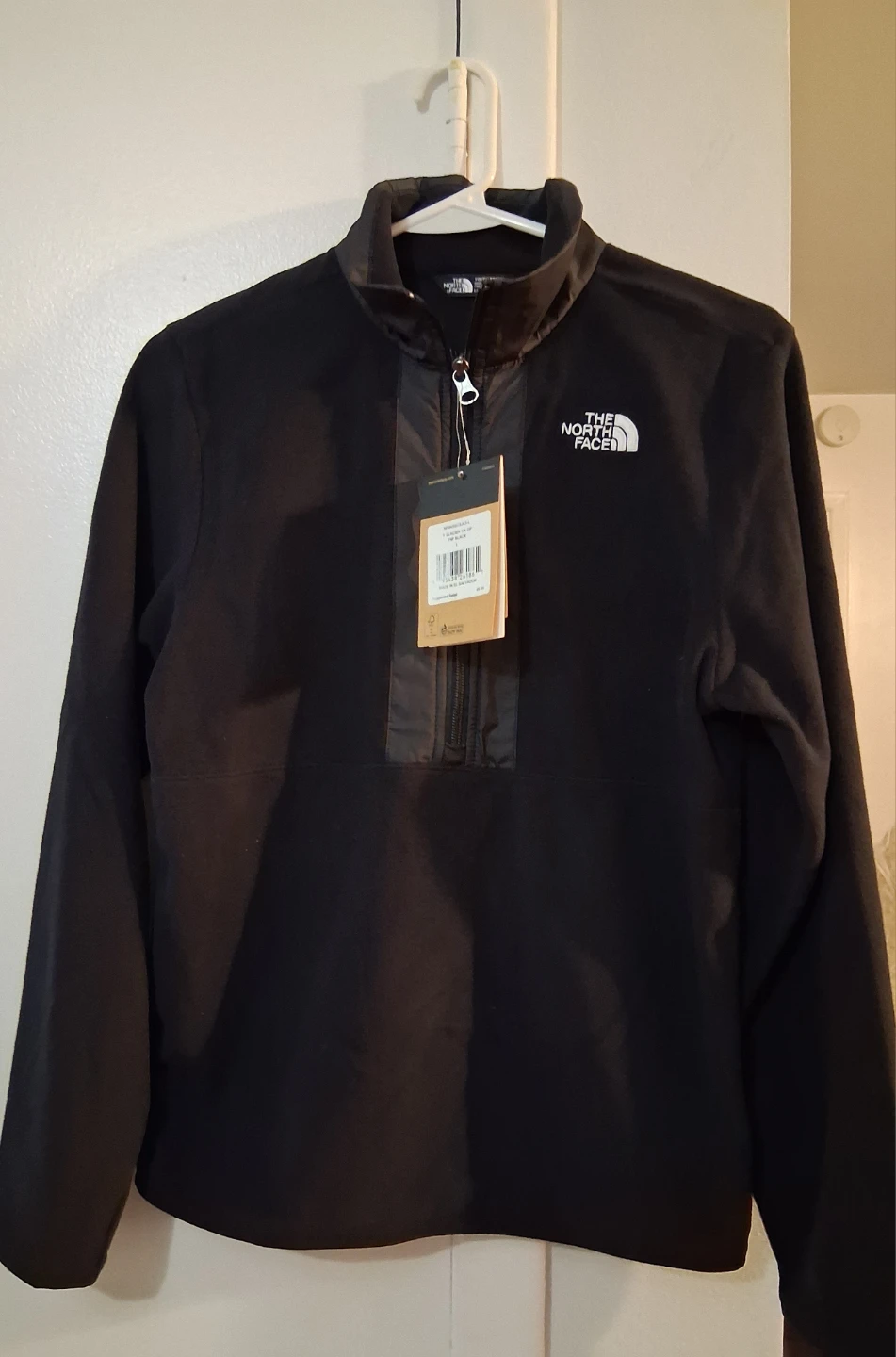 The North Face Y Glacier 1/4 Zip  Black Fleece Jacket - Size L