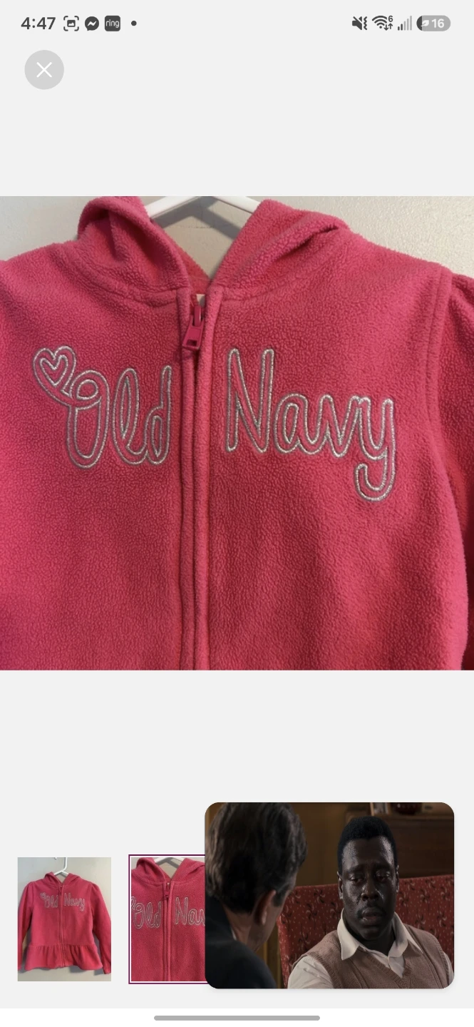 Old Navy Pink Fleece Peplum Hoodie - photo 2