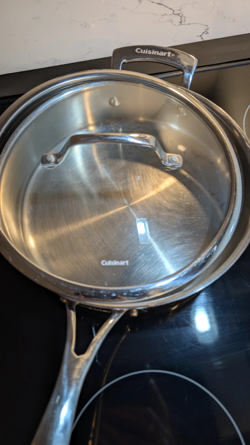 Cuisinart 3-Quart Sauté Pan with handle & glass lid