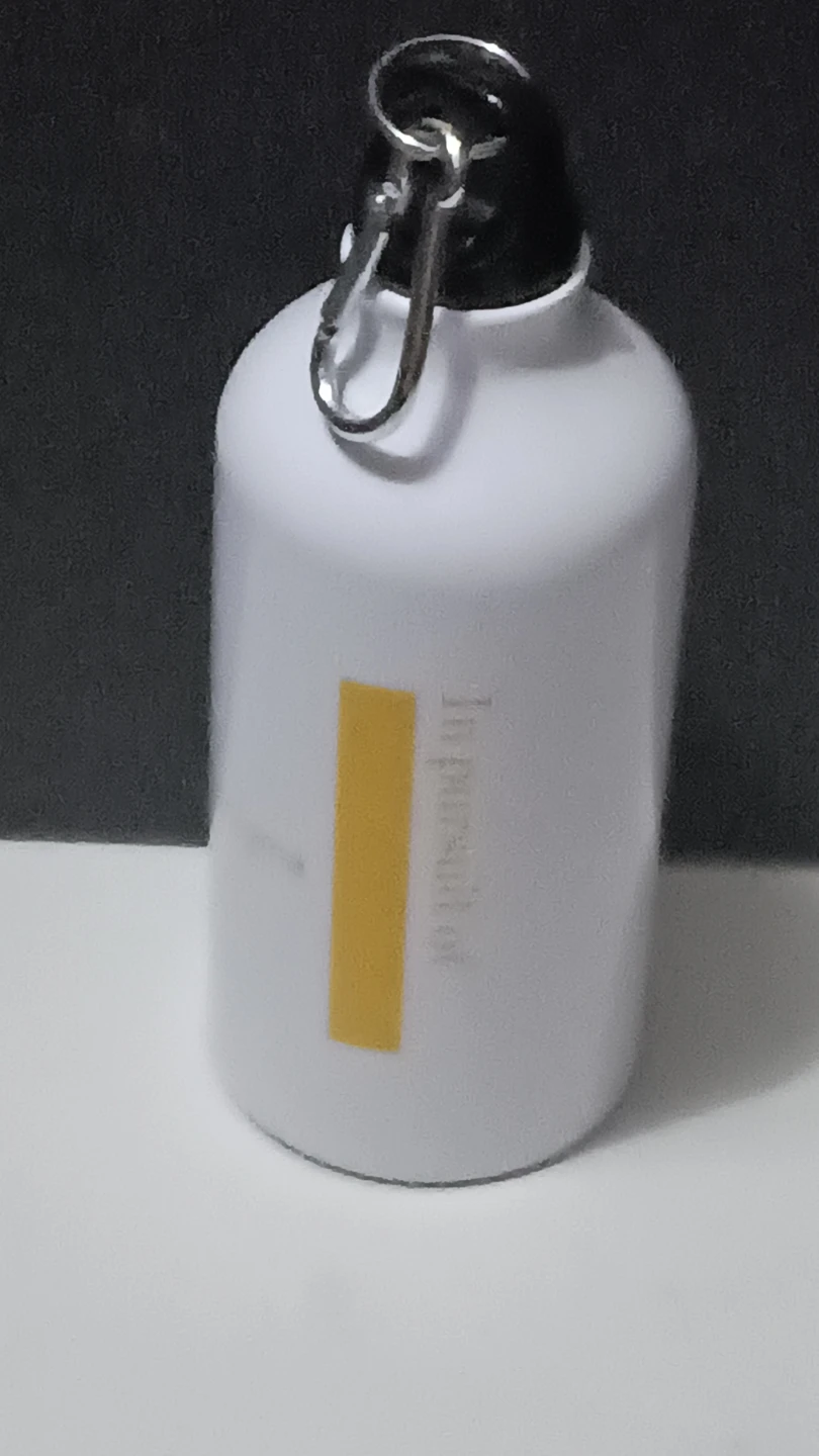 White Water Bottle with Carabiner Clip