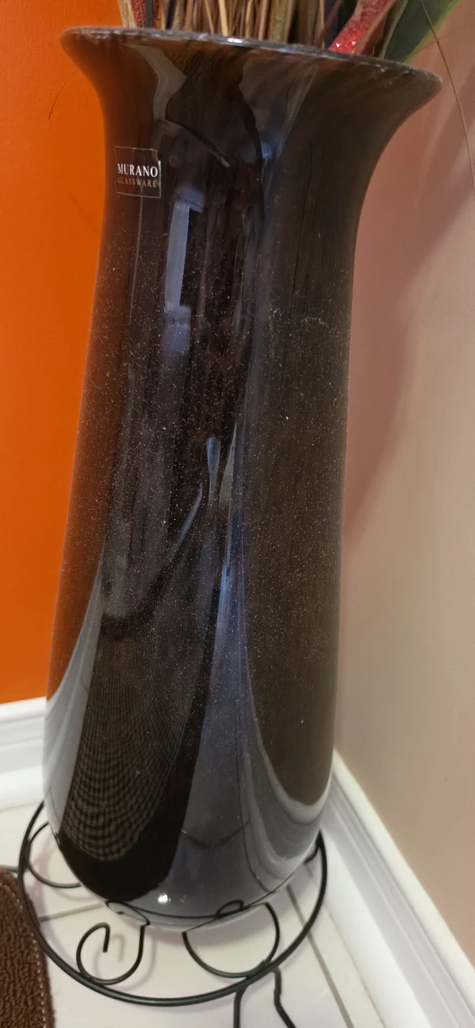 Decorative Dried Flower Arrangement with Black Vase - photo 2