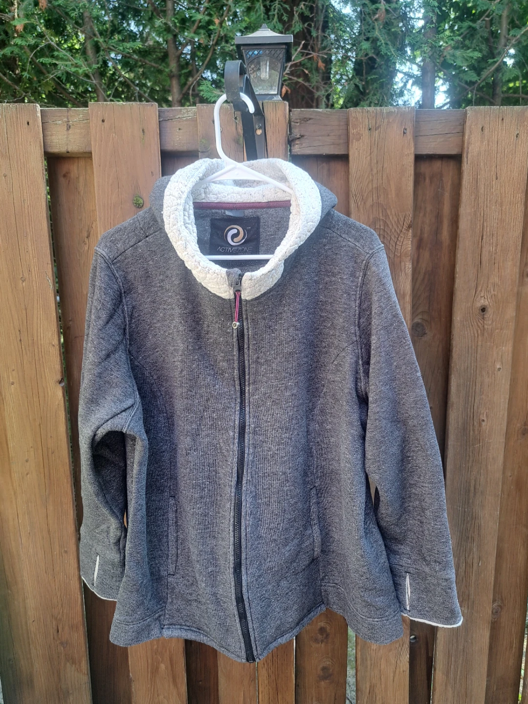 Grey Zip-Up Fleece Jacket