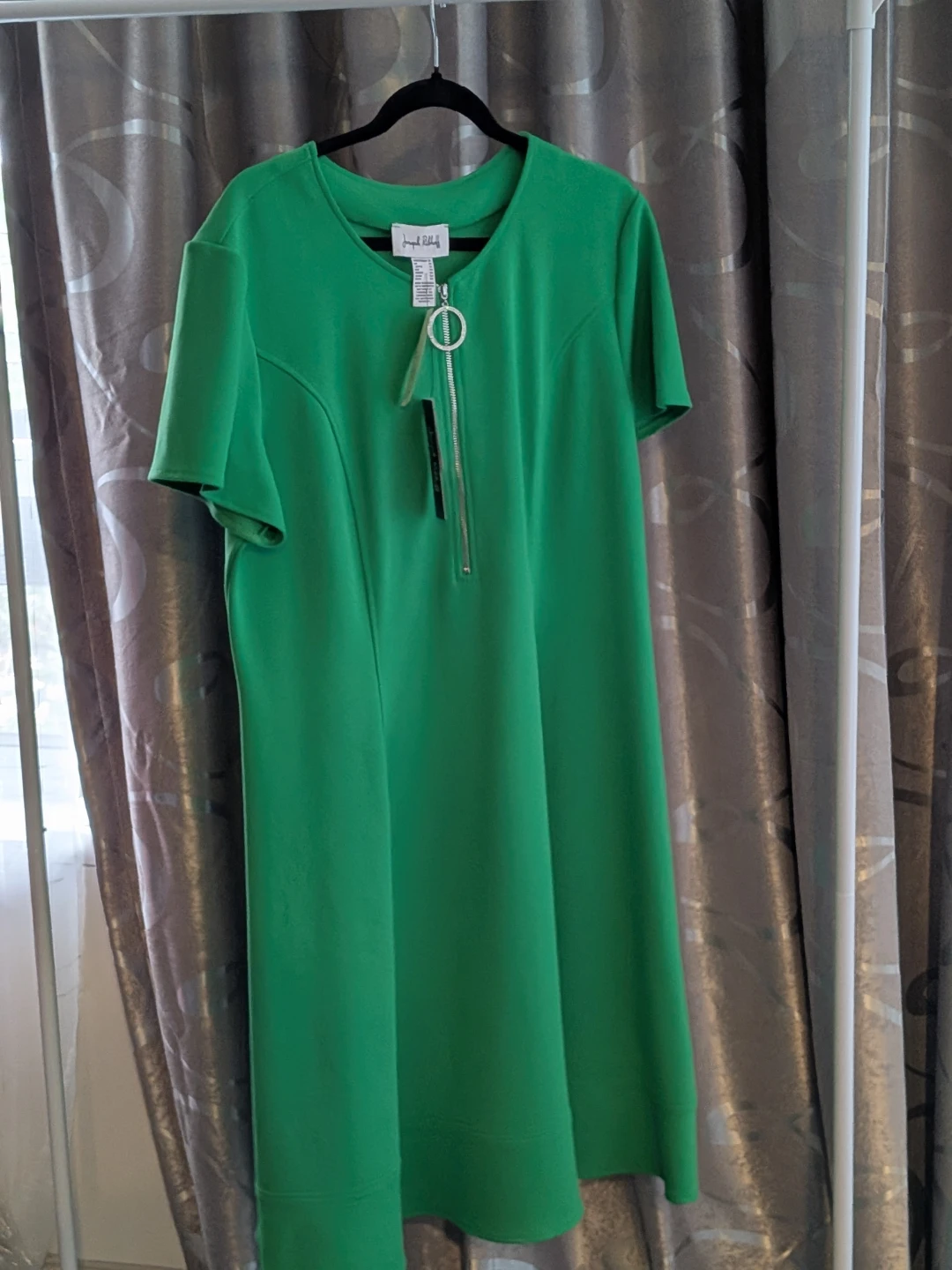 Joseph Ribkoff Green Short Sleeve Zipper Dress - photo 3