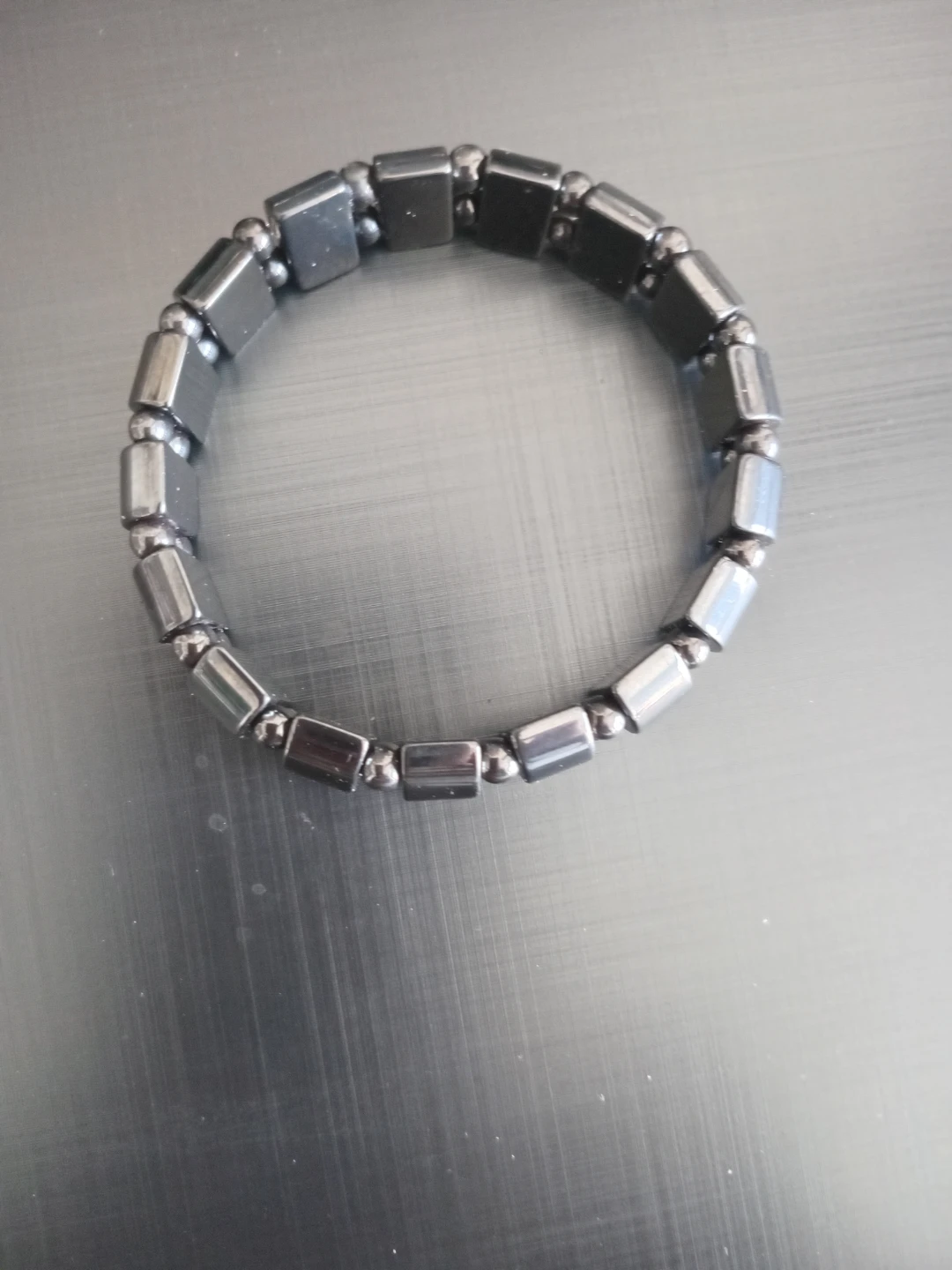 Hematite and magnetic Beaded Bracelet