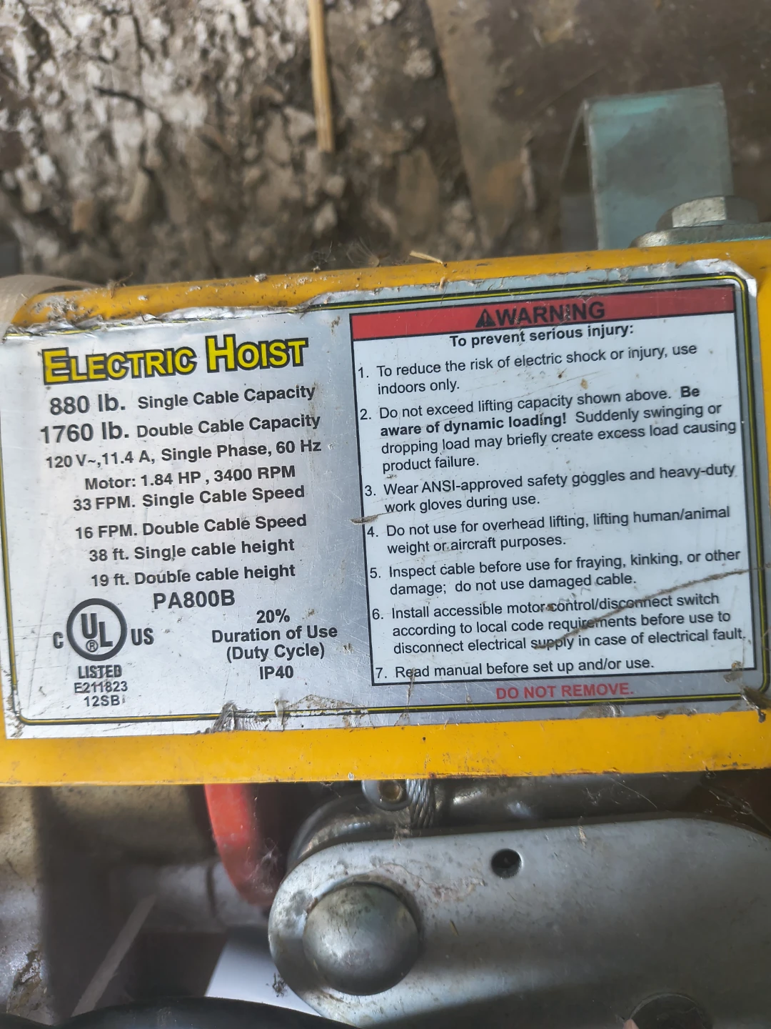 Electric Hoist with PA800B - photo 3