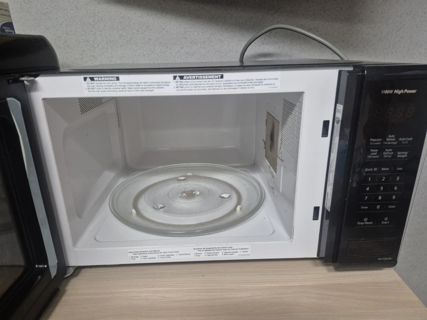 Panasonic 1100W High Power Microwave - photo 3
