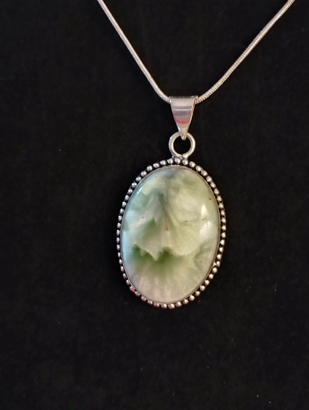 Clouded Moss Agate  Necklace
