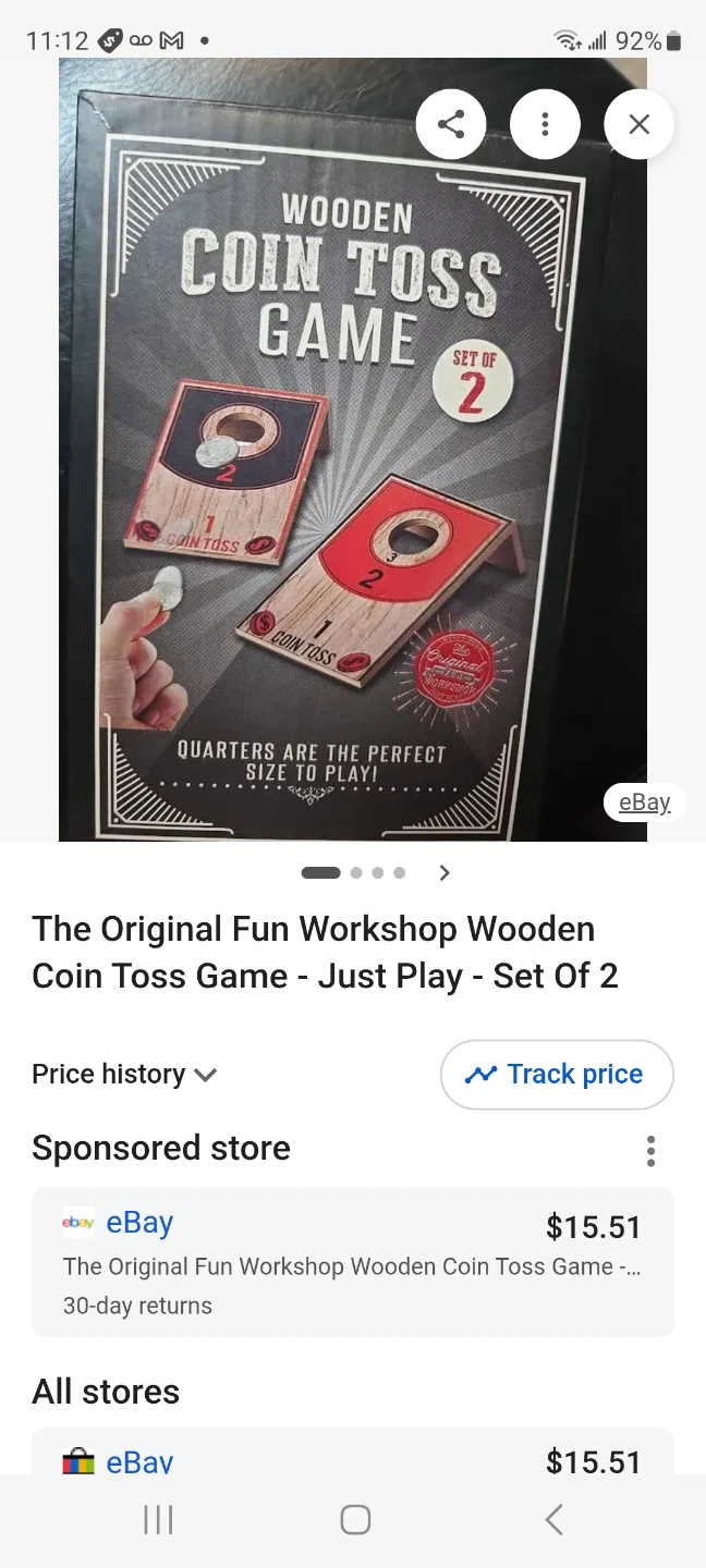 Wooden coin toss game, Good condition. - photo 3