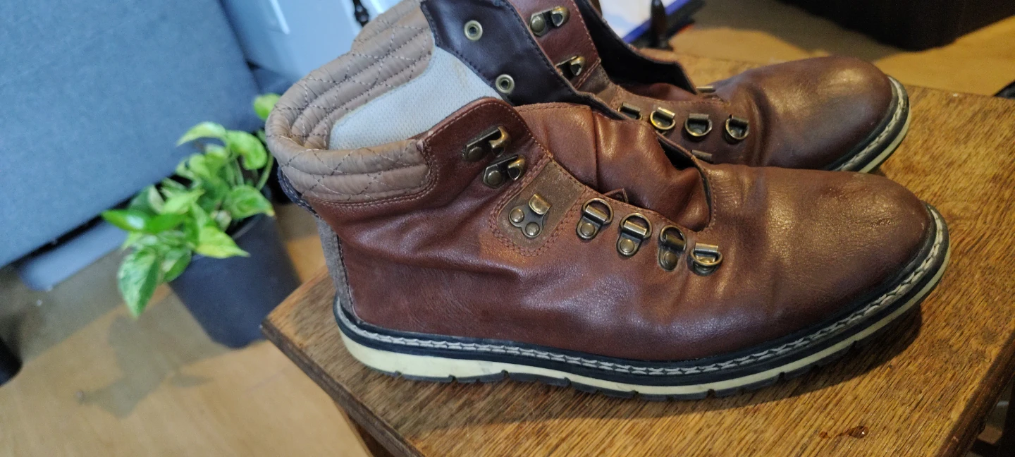 Brown Leather Hiking Boots - photo 2
