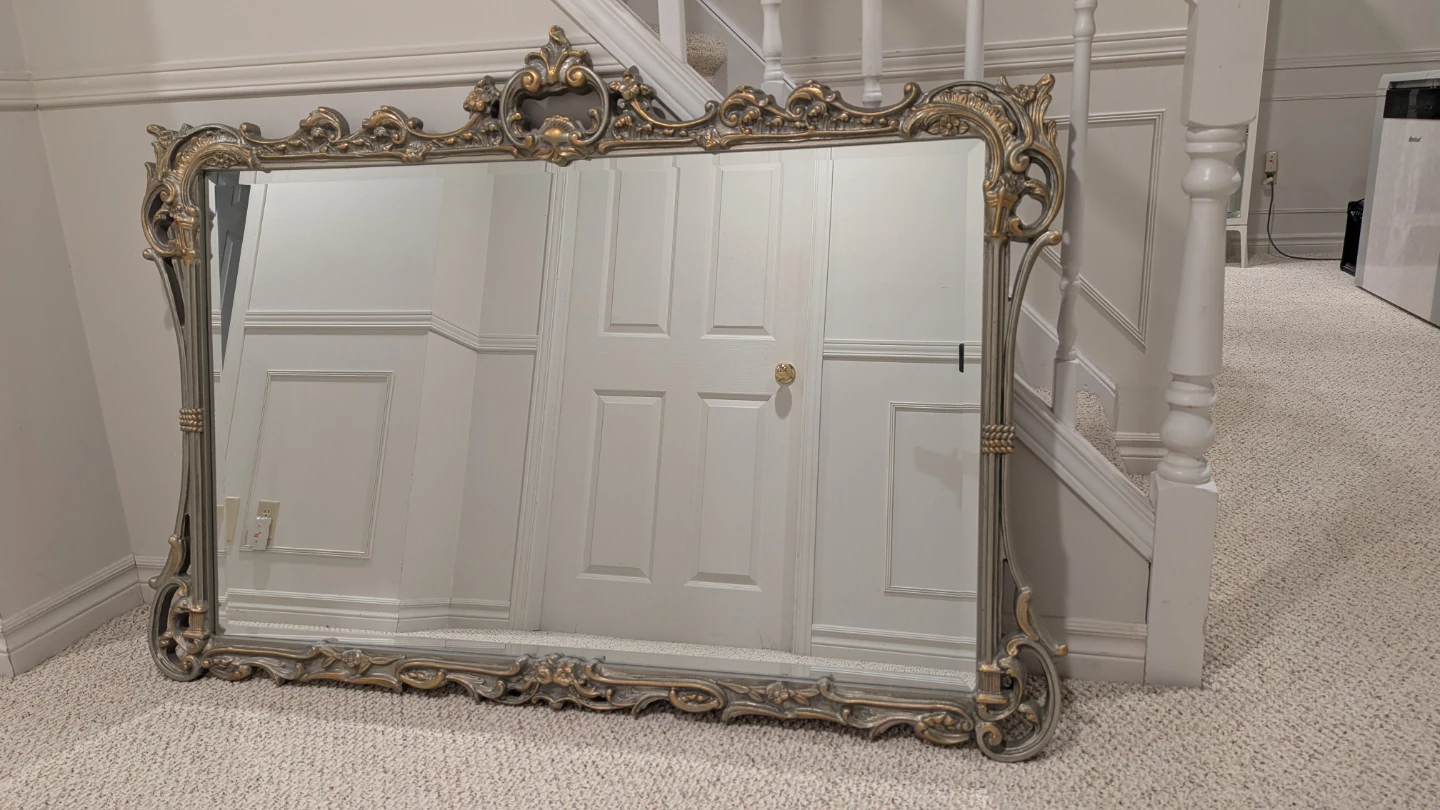 Large Ornate Gold-Framed Mirror – Costco Quality – 39" × 56"