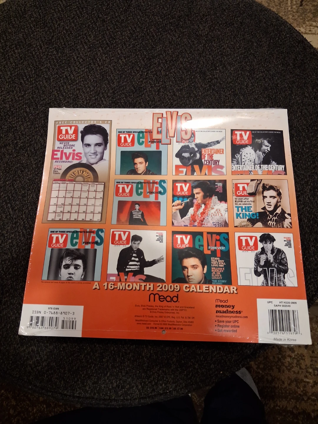 NEW TV Guide Elvis 16-Month 2009 Calendar - photo 2