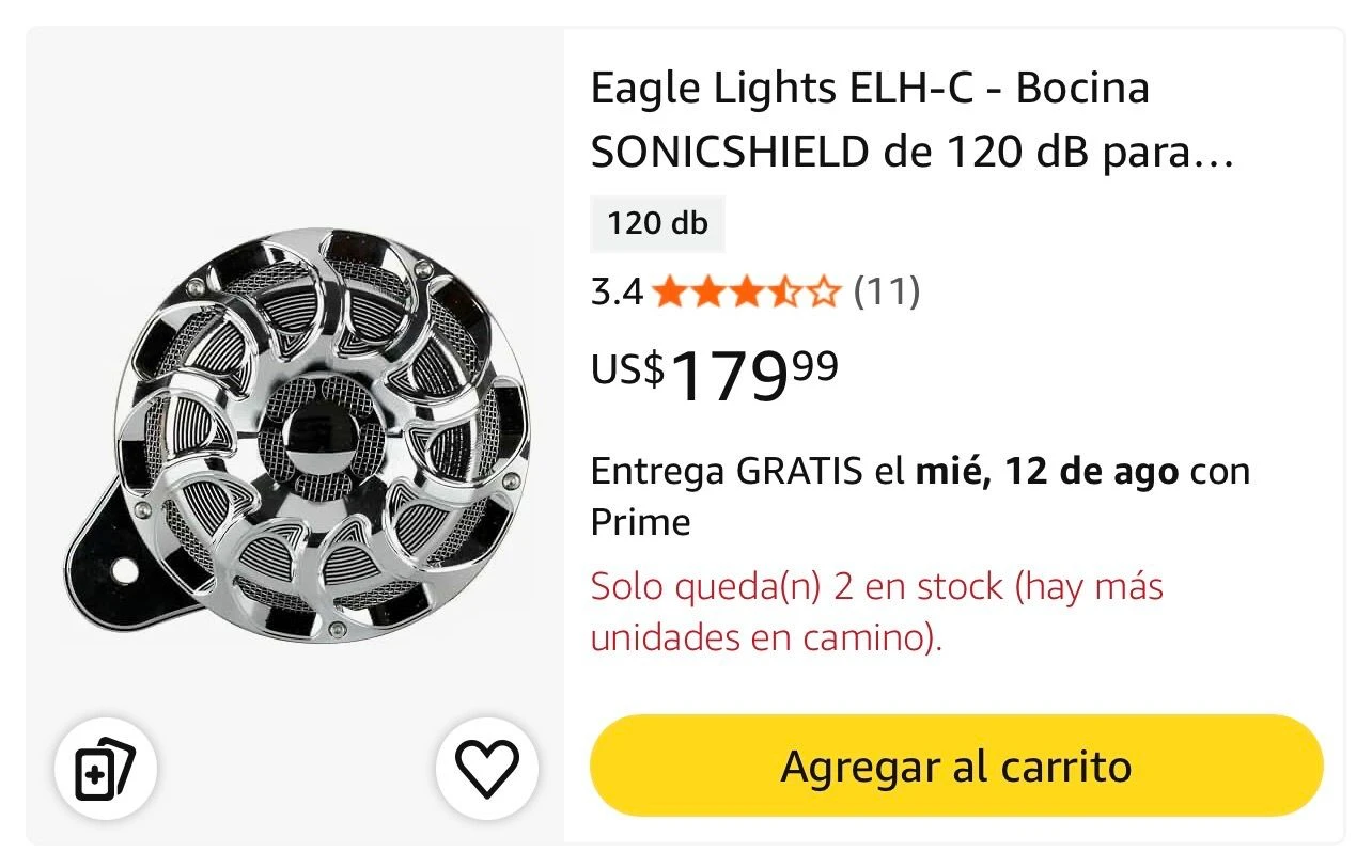 Eagle Lights SONICSHIELD 120dB Harley Horn Chrome - photo 4