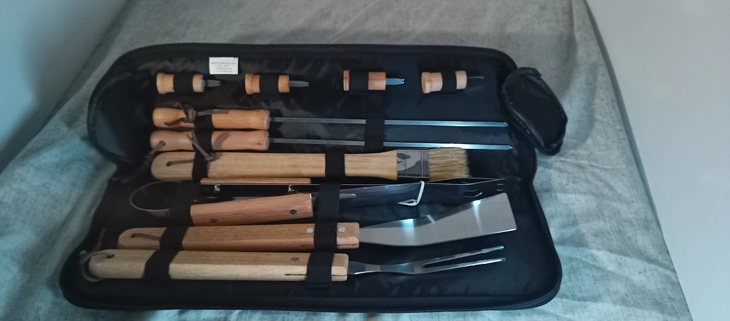 Portable Stainless Steel BBQ Grill Tool Set with Carrying Case - photo 3