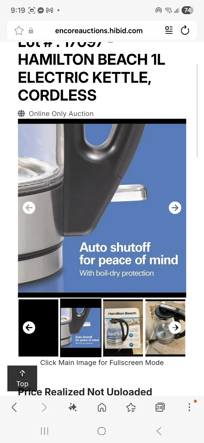 Hamilton Beach 1L Electric Kettle, Cordless - photo 4