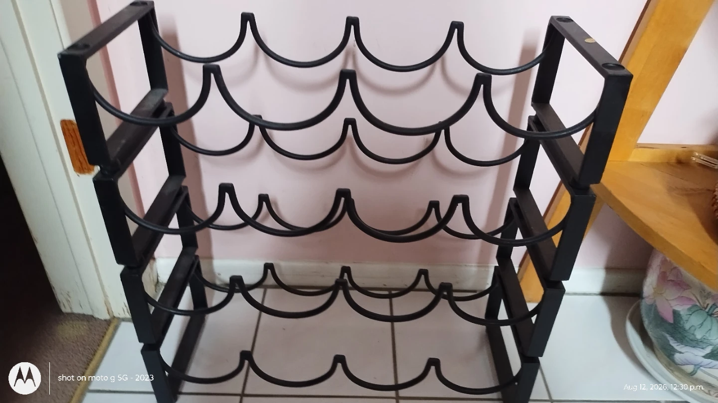 Black Metal Wine Rack - photo 3