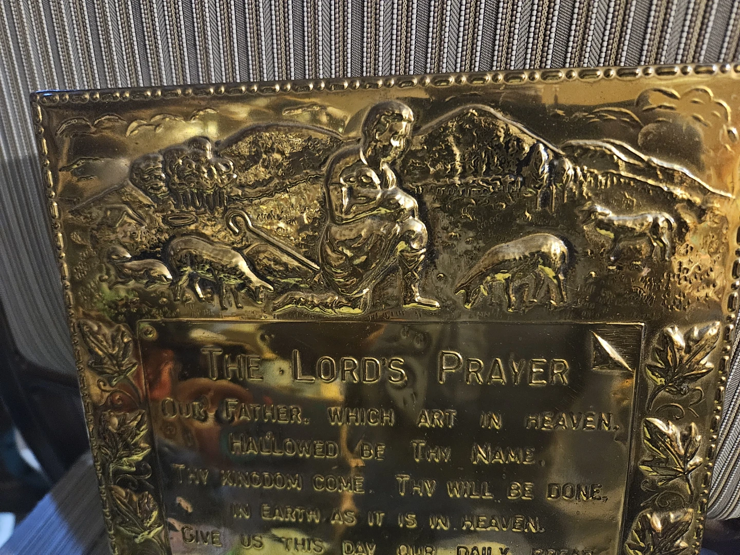 Brass Lord's Prayer Plaque - photo 3