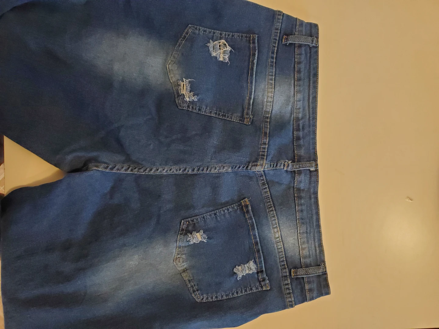 Plus Size Distressed Pink Patchwork Denim Cuffed Jeans - photo 2