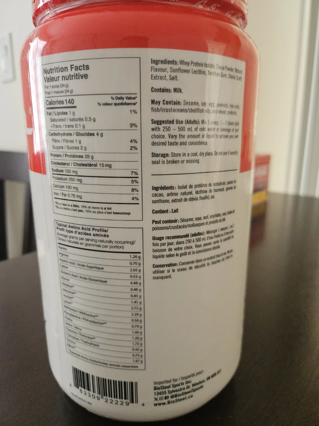 Biosteel Whey Protein Isolate Chocolate Flavour 816g - photo 4