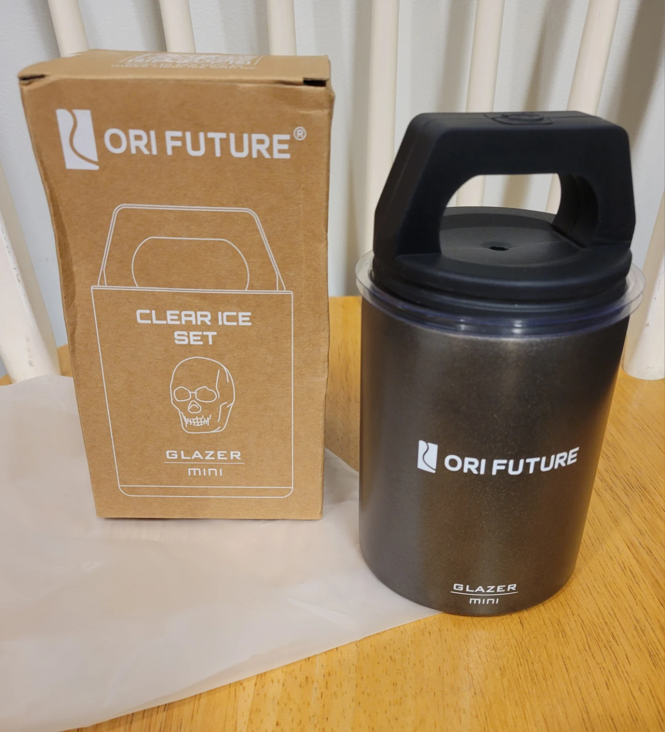 Ori future GLAZER mini , Clear Skull Ice Mold Bourbon NEW