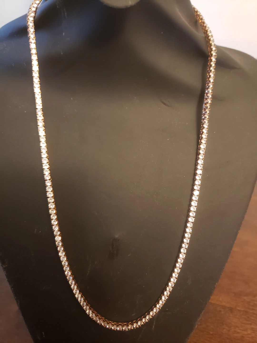 Unisex Rose gold Tennis Chain Necklace.