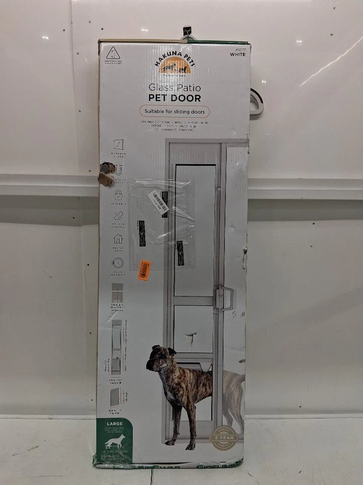 Hakuna Pets Glass Patio Pet Door- Size Large