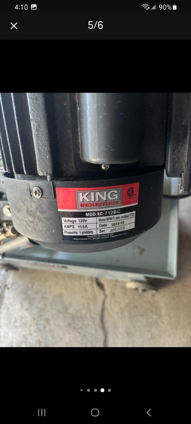 King KC 7x12 BC Bandsaw - photo 2