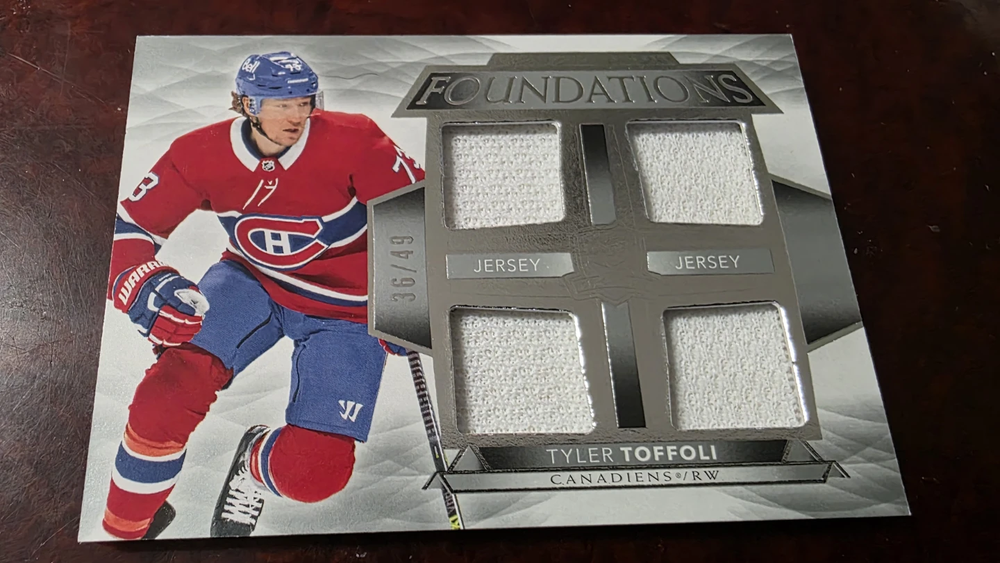 Tyler Toffoli Foundations Jersey Card 36/49