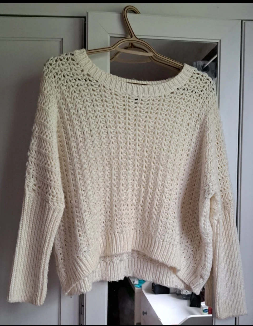 Cream Knit Cute Sweater