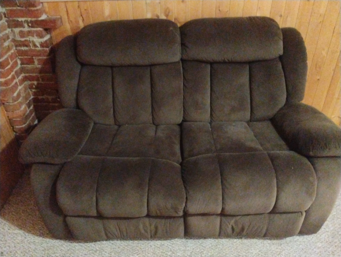 Brown Reclining Loveseat - photo 5