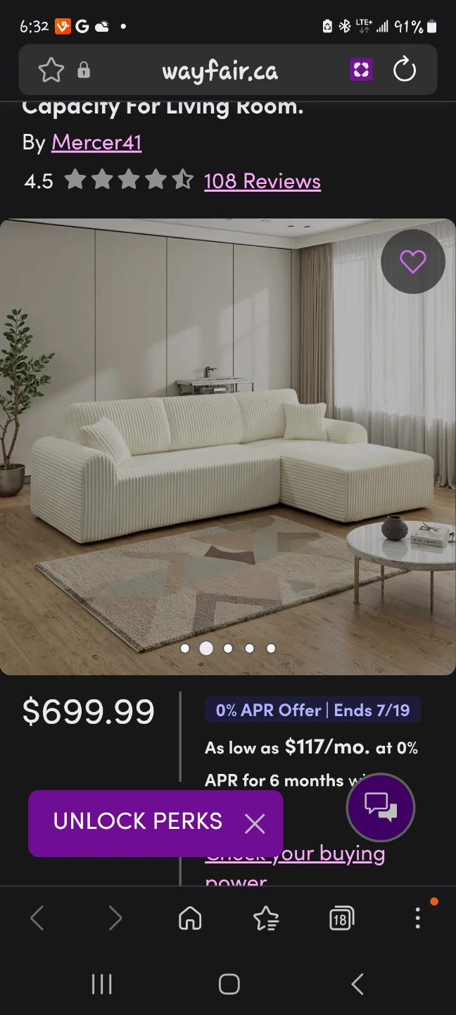 Like new cloud boneless sectional