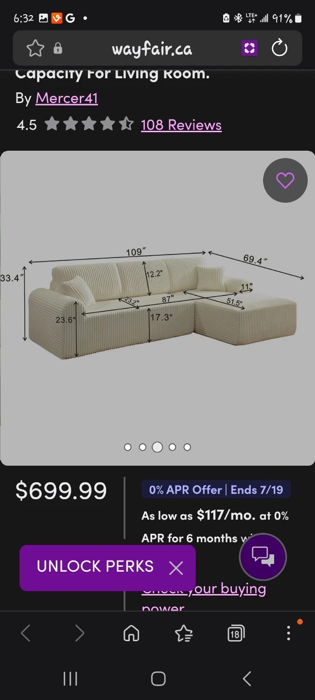 Like new cloud boneless sectional - photo 2
