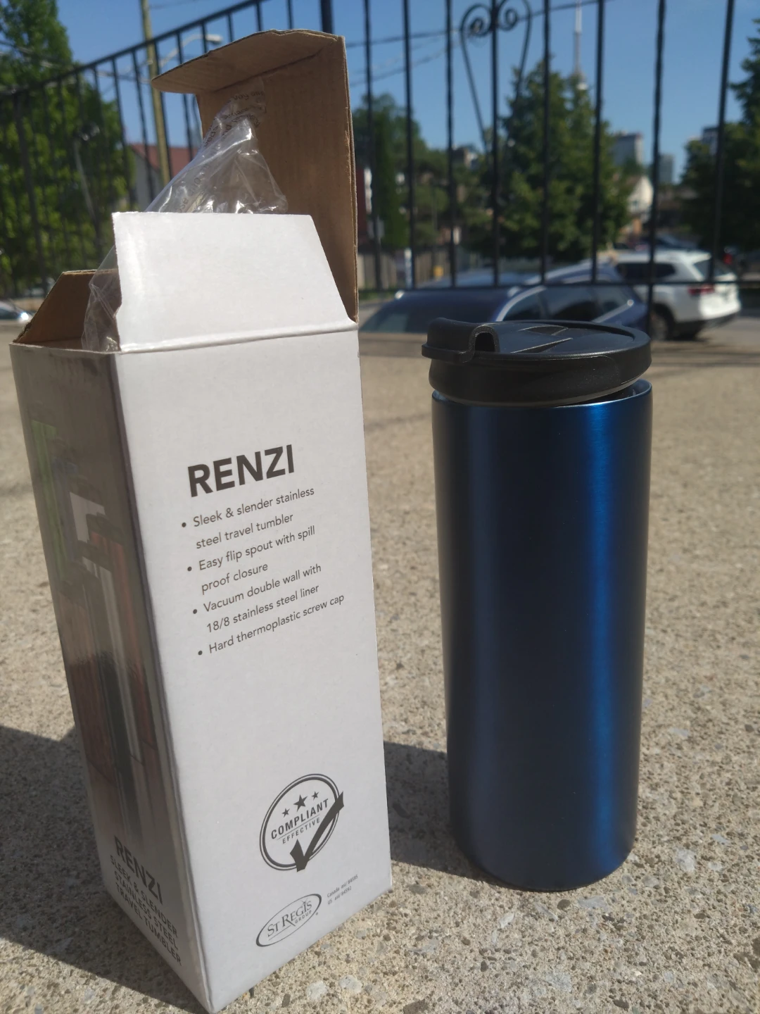 RENZI Sleek & Slender Stainless Steel Travel Tumbler - photo 2
