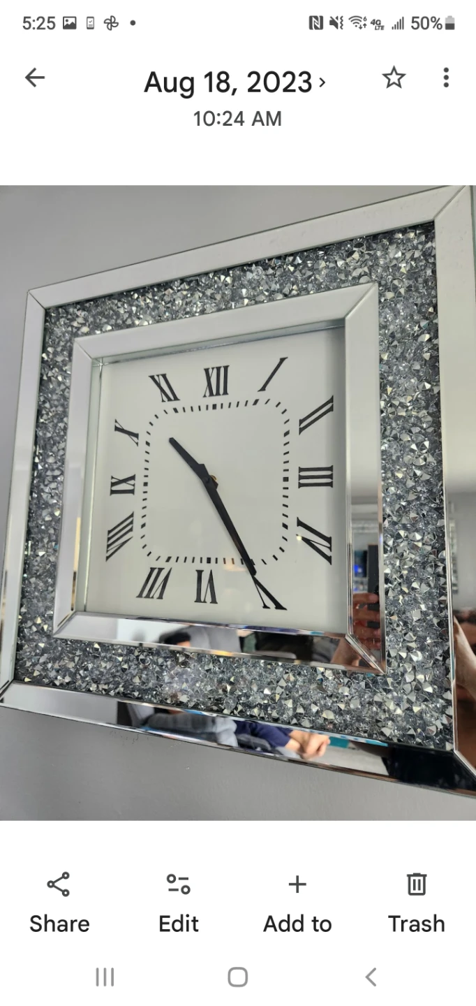 Crushed Crystal Wall Clock