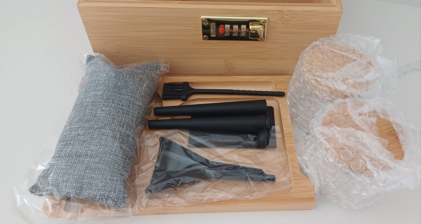 OZCHIN Bamboo Smell Proof Stash Box with Combination Lock - photo 4