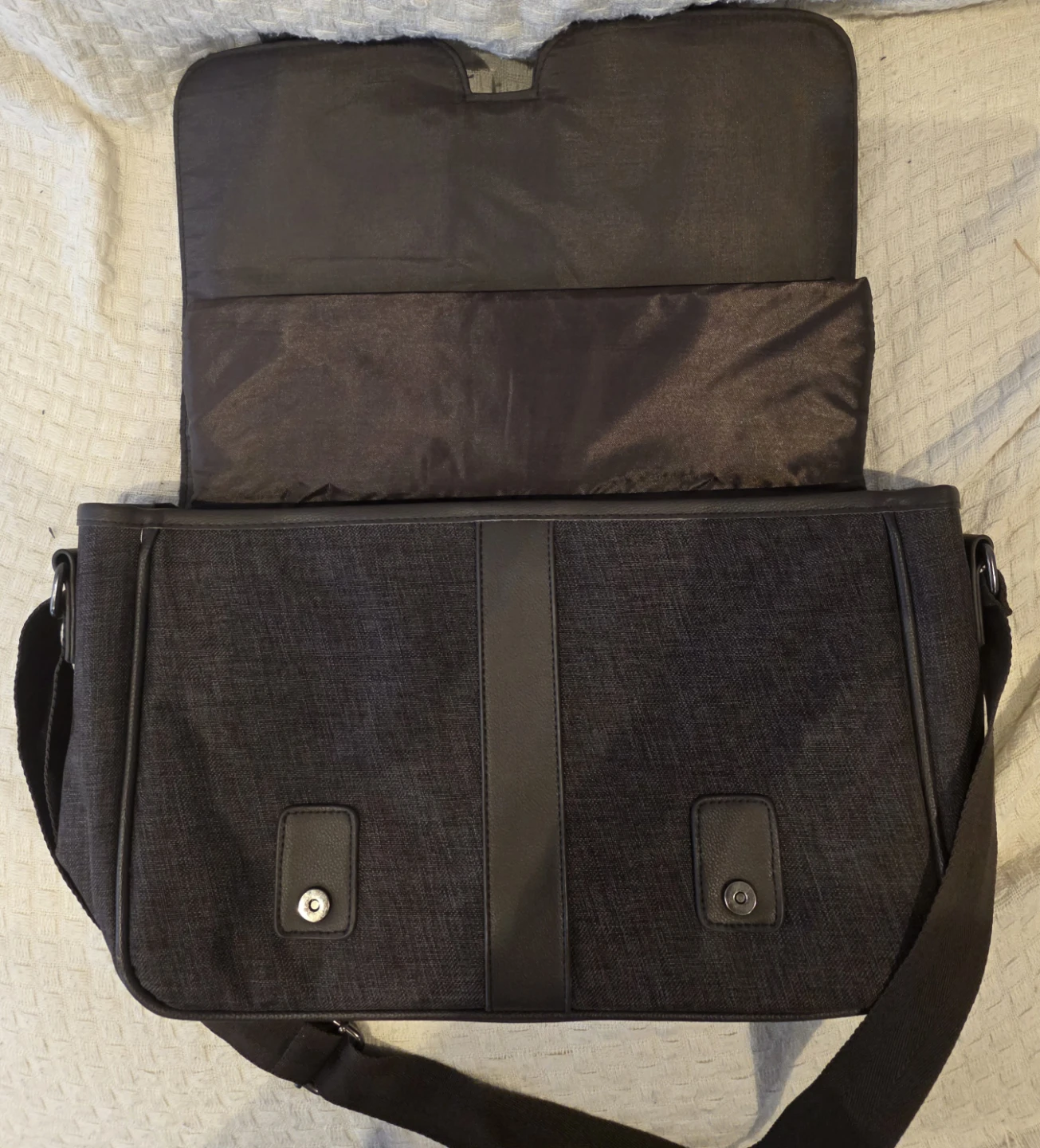 Men's Dark Grey Messenger Bag - photo 3