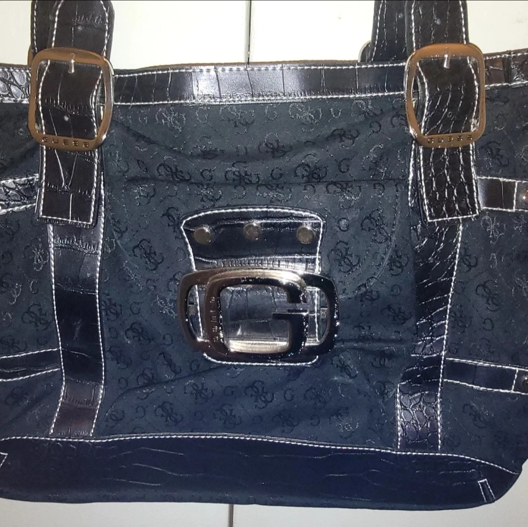 New w/ TagsGuess Black Monogram Tote Bag - photo 5