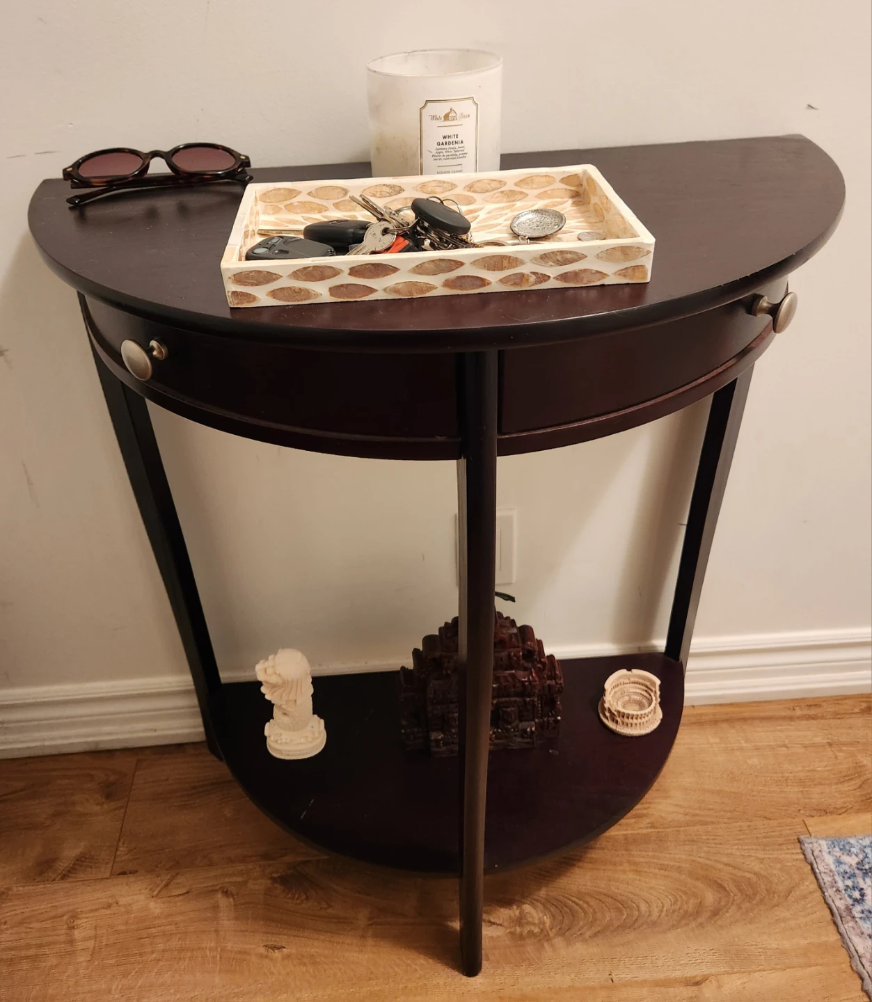 Console Table with Drawers/ Entryway Table / Half Moon Table