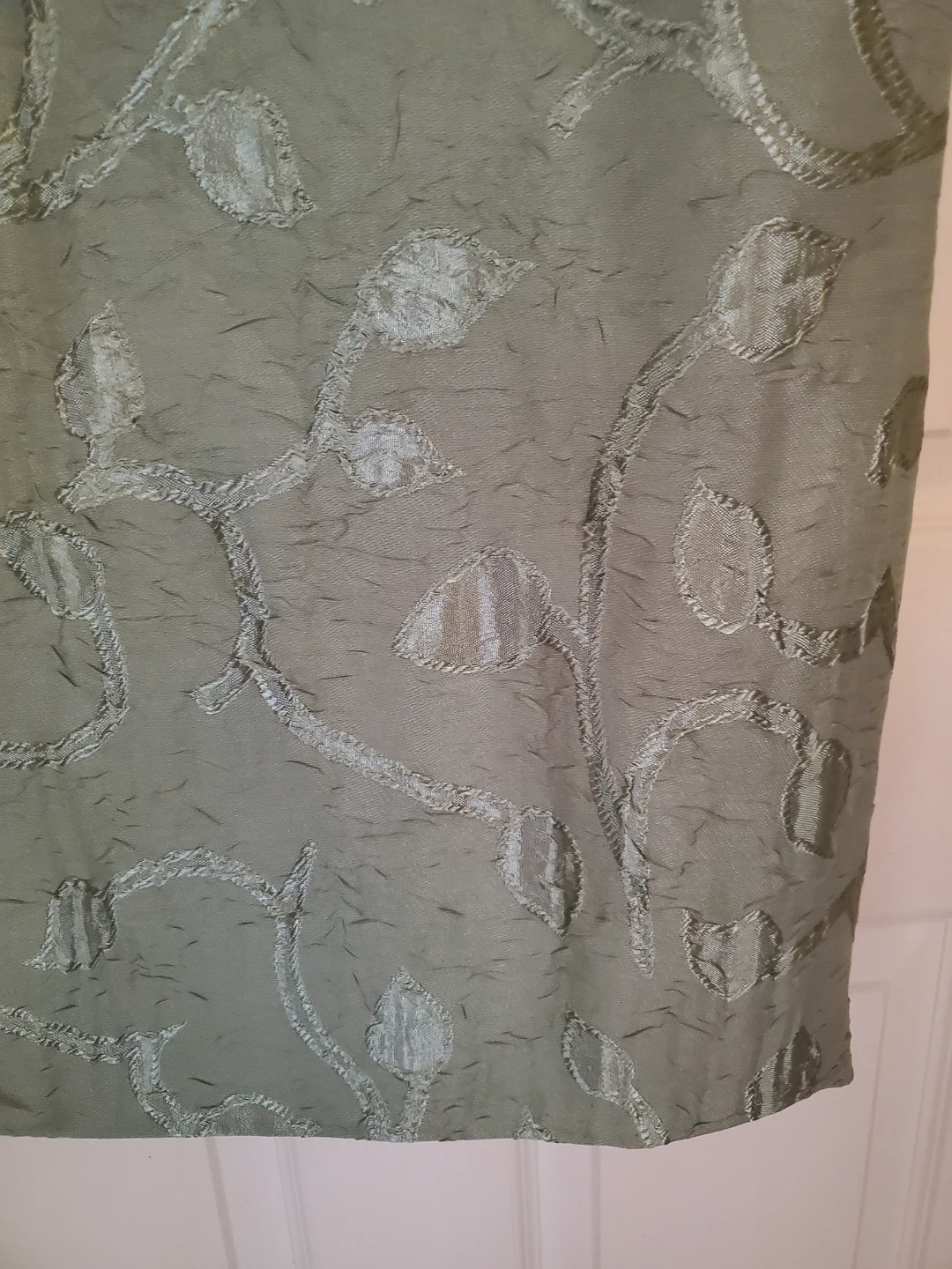 4 Panels Sage Green Patterned Sheer Curtains - photo 3
