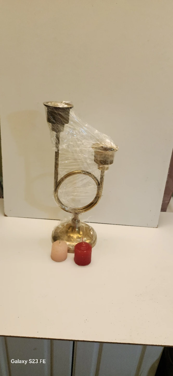 Brass 2-Candle Holder includes two candles - photo 2