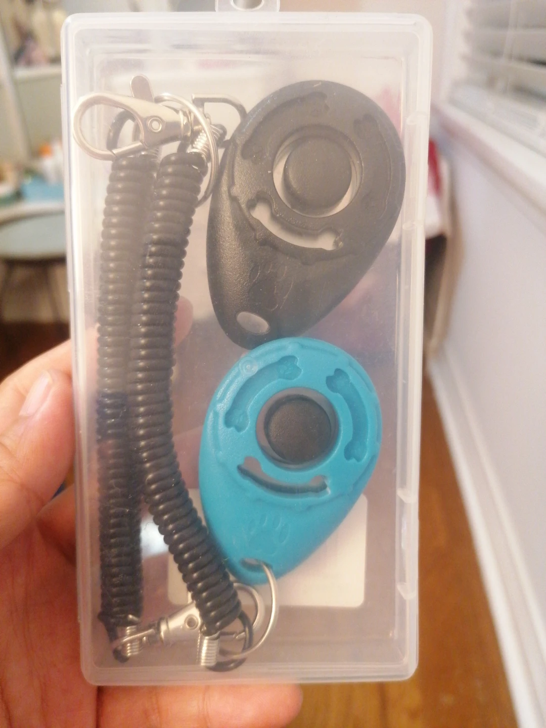Pet Training Clicker Set (New Black + Blue)