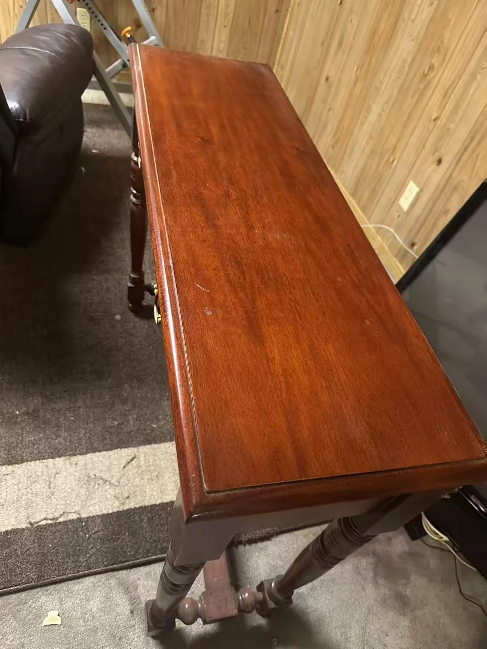 Vintage Wooden Console Table with Drawers - photo 2