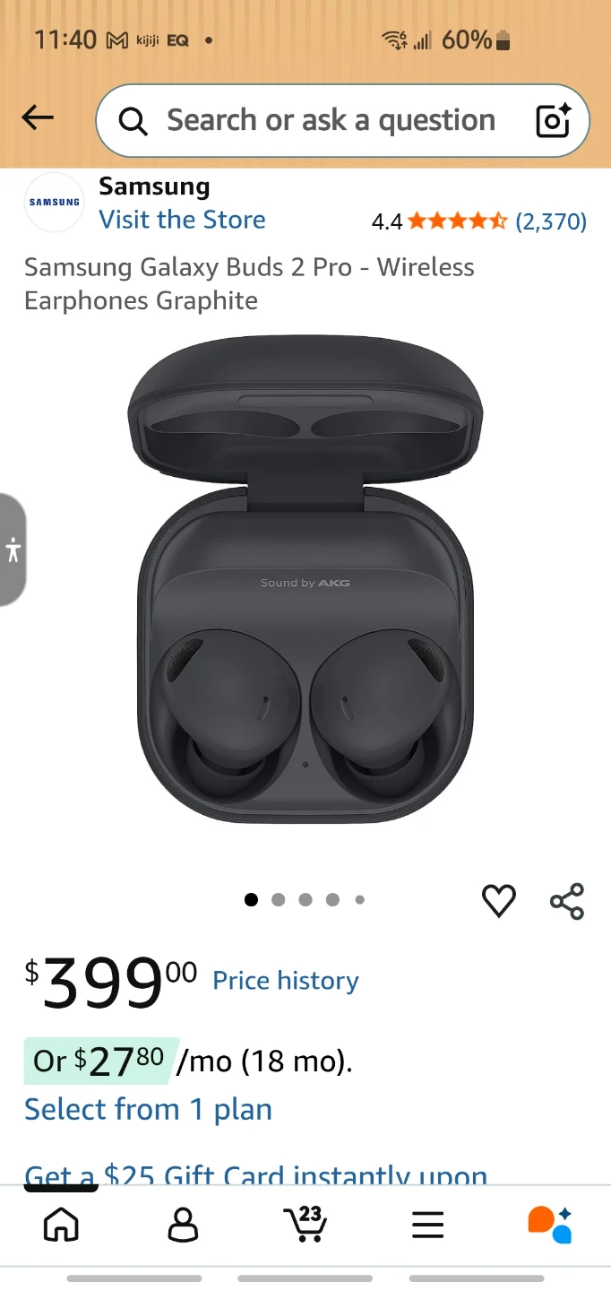 Samsung Galaxy Buds 2 Pro - Wireless Earphones Graphite