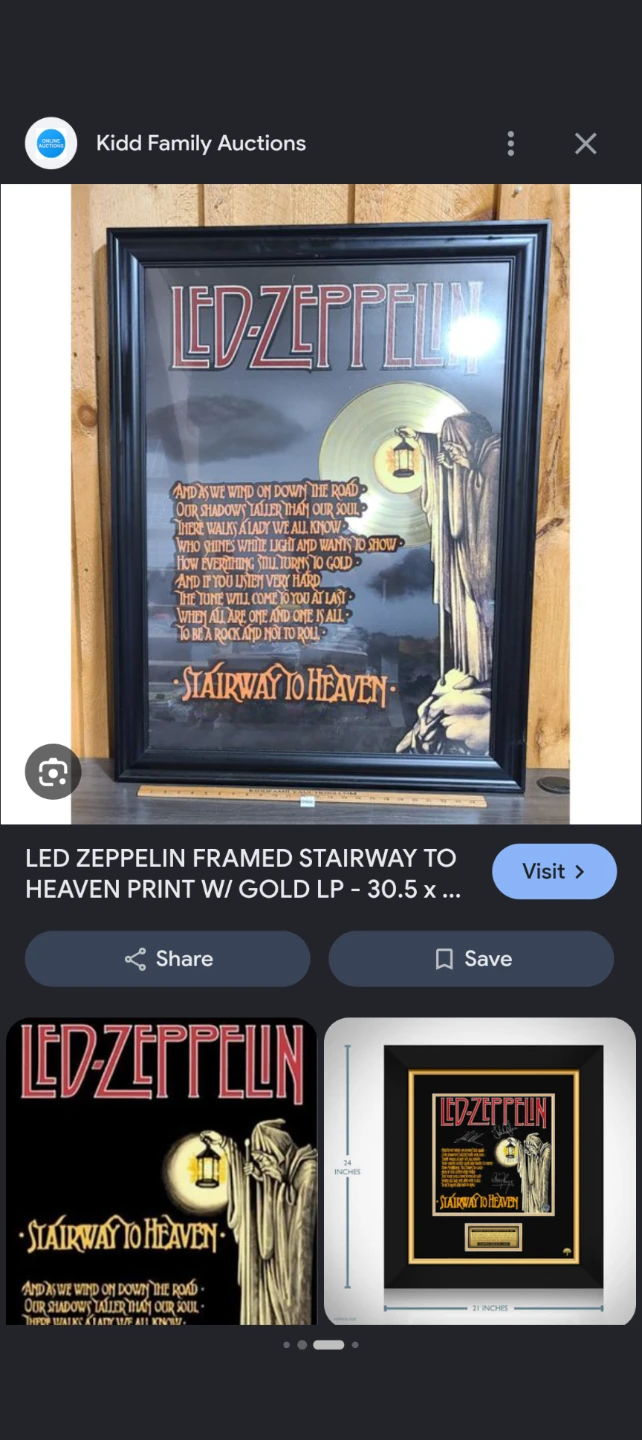 Led Zeppelin Framed Art