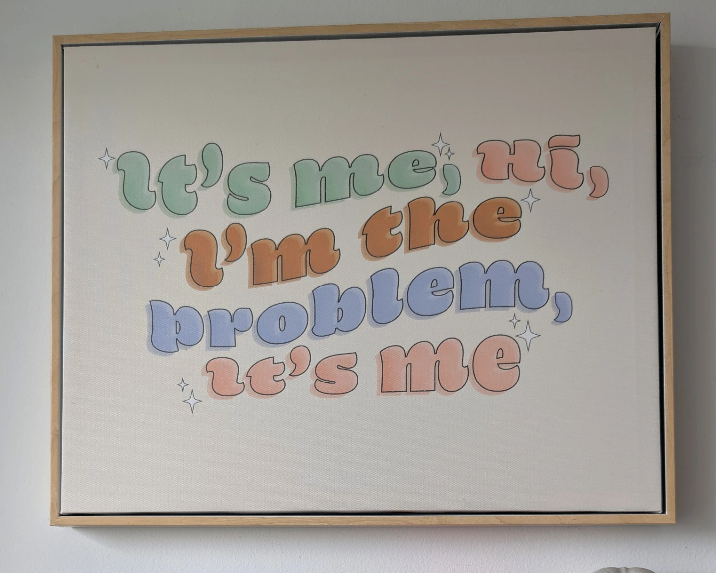 Taylor Swift Anti-Hero Lyrics Canvas Wall Art