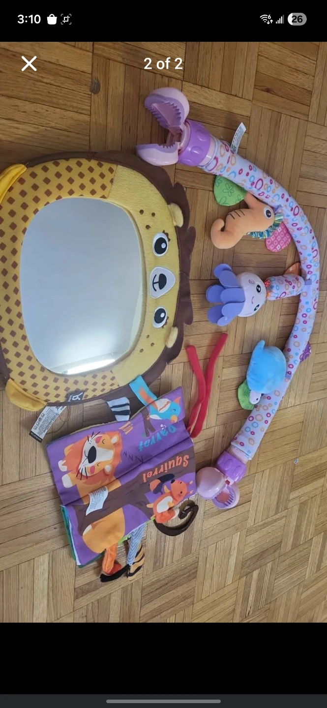 Baby Activity Gym Play Mat with Mirror and Toys
