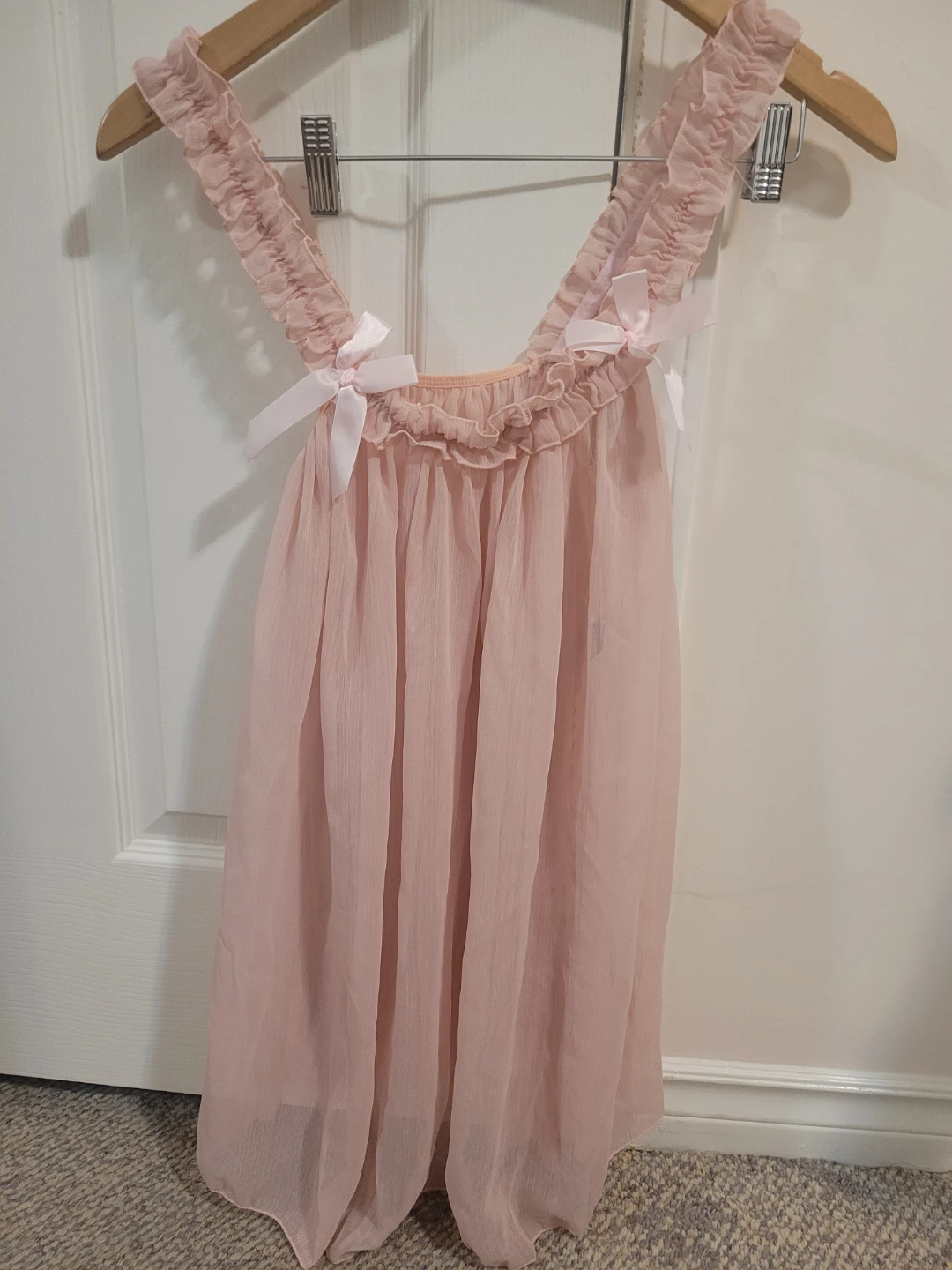 Pink Sheer Babydoll set - photo 4