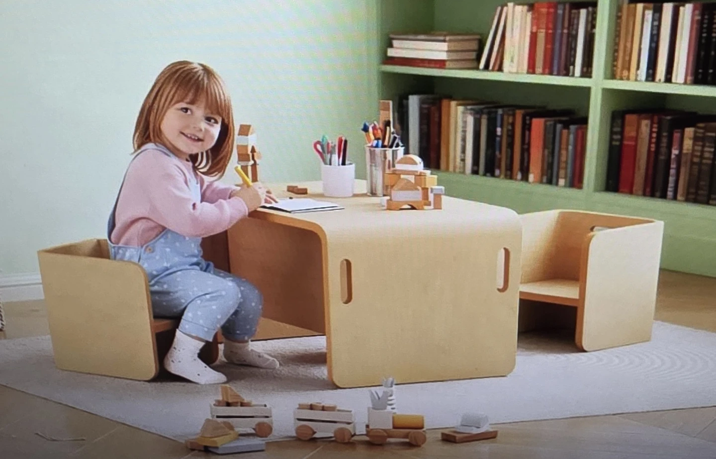 Kids Wooden Table and Chair Set - photo 2