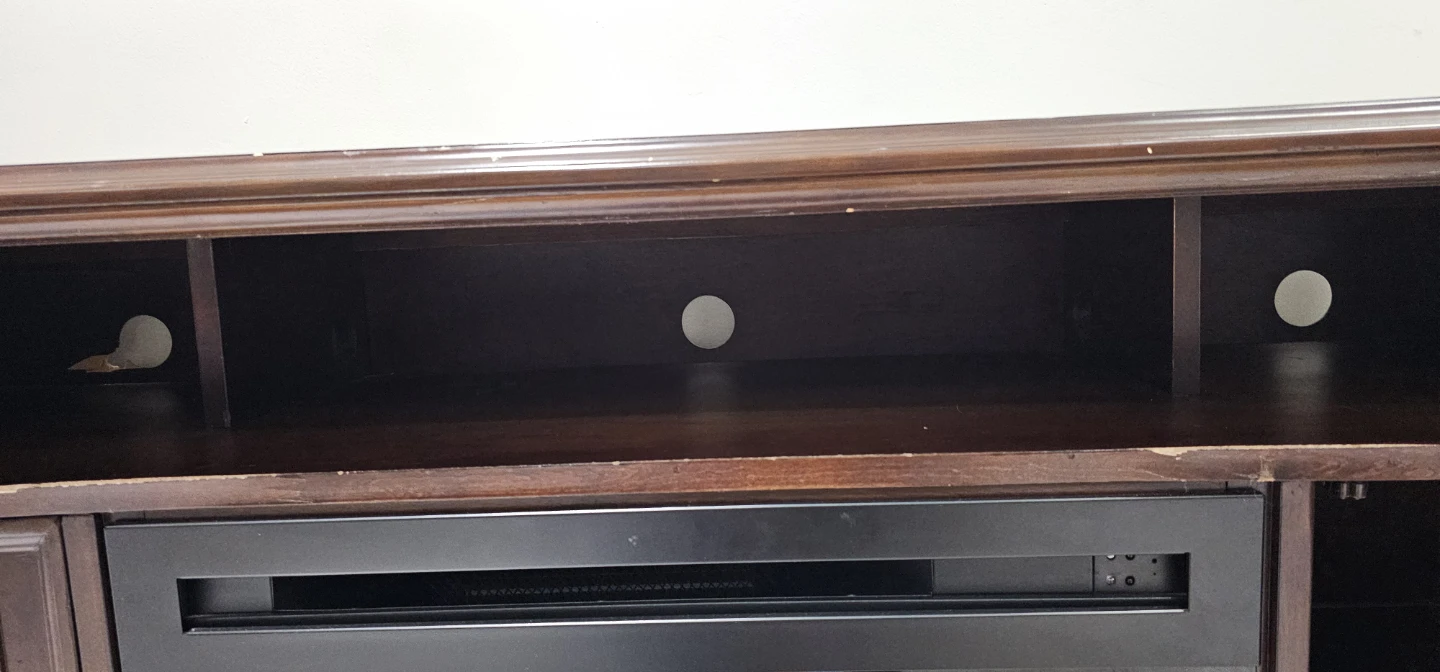 Dark Wood Electric Fireplace TV Stand - photo 5